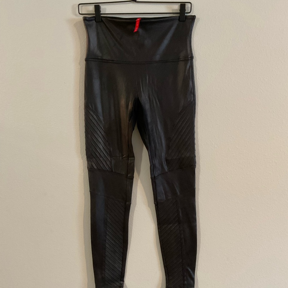 SPANX Black Moto Leggings